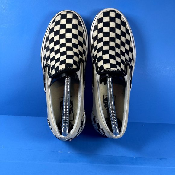 Vans Women's Checkerboard Classic Slip On Shoes Size 7.5 - Picture 1 of 11